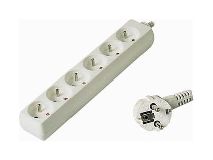 Prodlužovací přívod 230V, 7m, 6 zásuvek
