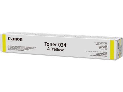 Canon originální toner 034 Y iR-C1225, C1225iF/ Žlutý