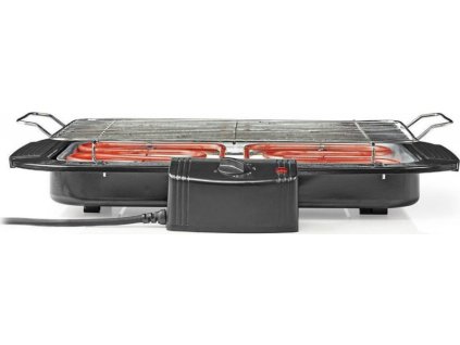 NEDIS elektrický gril/ obdélníkový/ grilovací plocha 38 x 22 cm/ výkon 2 000 W/ kov/ černý