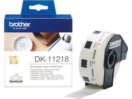 BROTHER papírové štítky DK-11218/ QL/ kulaté/ 1000ks/ průměr 24 mm