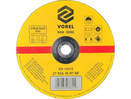 Kotouč brusný na kov 230 x 22 x 6,8 mm vypouklý