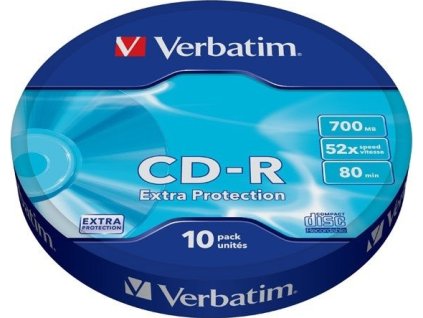 VERBATIM CD-R Verbatim DL 700MB 52x Extra protection 10-spindl RETAIL