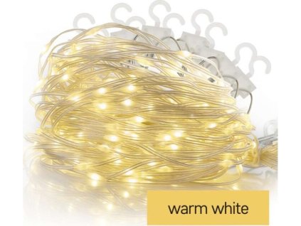 LED vánoční drop řetěz – záclona, 2,9x2 m, venkovní i vnitřní, teplá bílá, programy