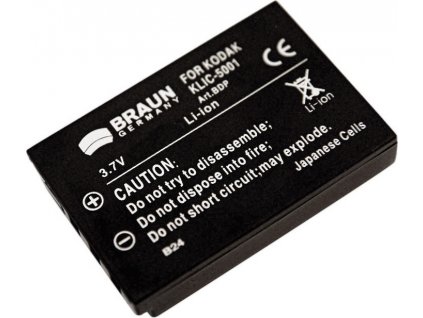 Braun akumulátor KODAK Klic 5001, Sanyo DB-L50, 1600mAh