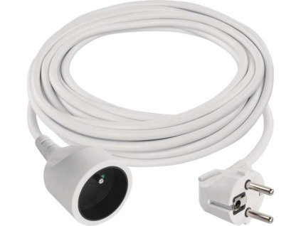 Prodlužovací kabel 7 m / 1 zásuvka / bílý / PVC / 1,5 mm2