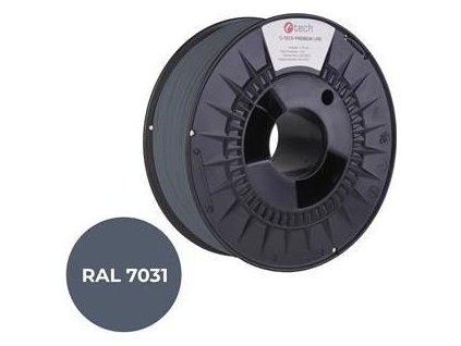 Tisková struna (filament) C-TECH PREMIUM LINE, PETG, šedomodrá, RAL7031, 1,75mm, 1kg