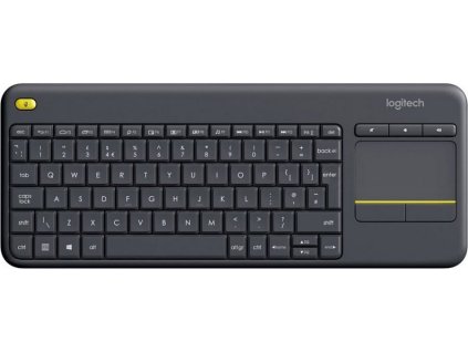 Logitech klávesnice K400 Plus/ Bezdrátová/ 2.4GHz/ Touchpad/ USB přijímač/ CZ/ Černá