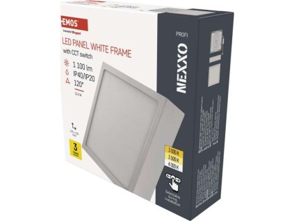LED přisazené svítidlo NEXXO, čtvercové, bílé, 12,5W, se změnou CCT
