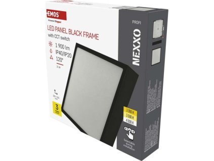 LED přisazené svítidlo NEXXO, čtvercové, černé, 21W, se změnou CCT