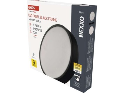 LED přisazené svítidlo NEXXO, kruhové, černé, 28,5W, se změnou CCT