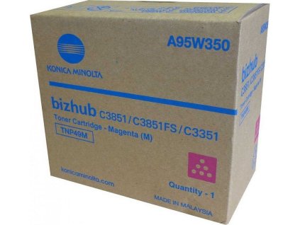 Konica Minolta toner A95W350, magenta, 12000str., TNP-49M, Konica Minolta Bizhub C3351, Bizhub C3851