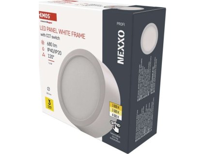 LED přisazené svítidlo NEXXO, kruhové, bílé, 7,6W, se změnou CCT