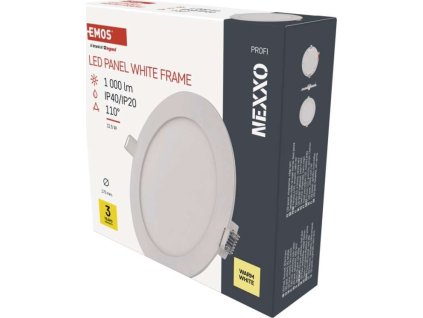 LED vestavné svítidlo NEXXO, kruhové, bílé, 12,5W, teplá bílá