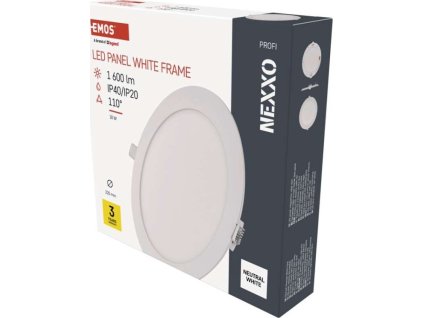 LED vestavné svítidlo NEXXO, kruhové, bílé, 18W, neutrální bílá