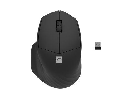 Natec optická myš SISKIN 2/Kancelářská/Optická/Pro praváky/1 600 DPI/USB+BT/Černá