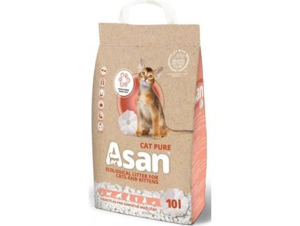 Asan Cat Pure eko-stelivo pro kočky a fretky 10l (2,5kg)