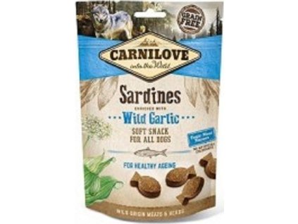 Carnilove Dog pamlsek 200g sardinky s příchutí medvědího česneku