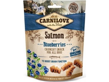 Carnilove Dog pamlsek 200g z lososa z borůvkami pro funkci mozku
