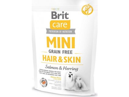 Brit Care Mini 400kg Hair Skin grain free Salmon+Herring dog