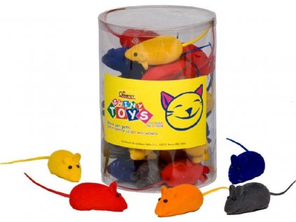 Gimborn barevná myš - hračka pro kočky 5cm