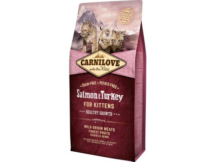 Carnilove Cat Grain Free Salmon&Turkey Kittens Healthy Growth 6kg