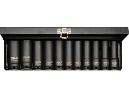 Sada nástavců 1/2" rázové šestihranné hluboké 11 ks