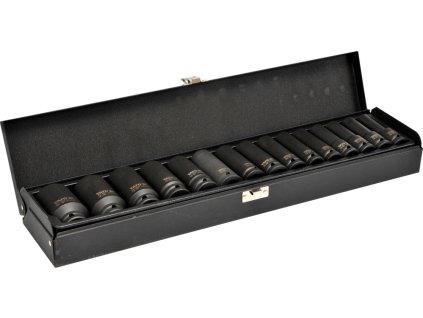 Sada nástavců 1/2" rázové šestihranné hluboké 15 ks