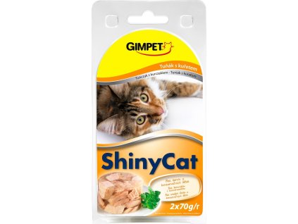ShinyCat konzerva tuňák+kuřecí 2x70g