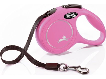 Flexi New Classic XS pásek 3m/12kg růžová