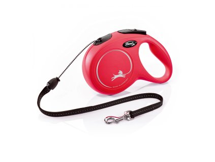 Flexi New Classic M snura 8m/20kg cervena