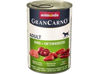 Animonda GranCarno Adult konzerva pro psy hovězí+kachní srdce 400g
