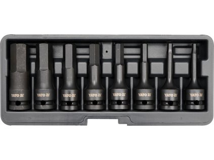 Sada nástavců 1/2" rázové 8 ks H6-H19 imbus CrMo