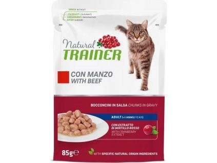 Kapsička Trainer Natural CAT AD. hovězí  85g