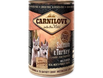 Konzerva Carnilove Wild Meat Salmon&Turkey Puppies 400g
