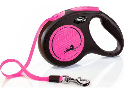 flexi New Neon M páska 5m/25kg růžové