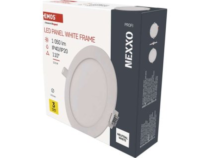 LED vestavné svítidlo NEXXO, kruhové, bílé, 12,5W, neutrální bílá