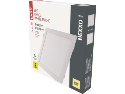 LED vestavné svítidlo NEXXO, čtvercové, bílé, 25W, teplá bílá