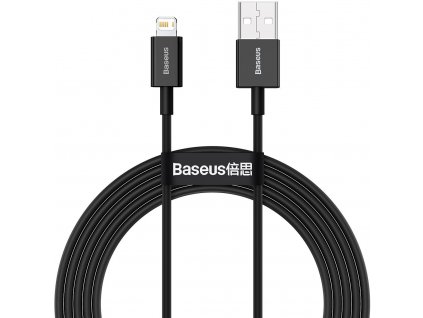 Baseus Lightning Superior Series cable, Fast Charging, Data 2.4A, 2m Black (CALYS-C01)