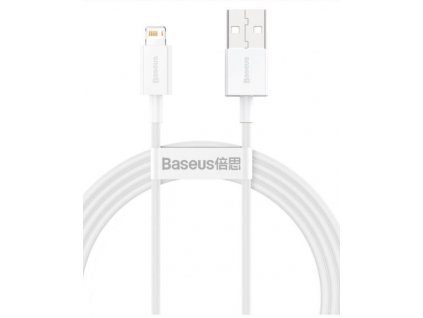 Baseus Lightning Superior Series cable, Fast Charging, Data 2.4A, 1.5m White (CALYS-B02)