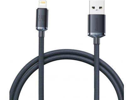 Baseus Lightning Crystal Shine Cable Series Fast Charging Data Cable 2.4A 1.2m Black (CAJY000001)