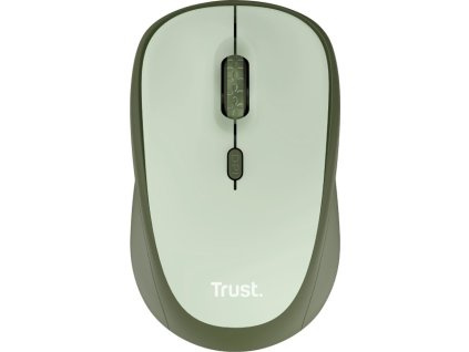 TRUST YVI+/Kancelářská/Optická/Pro praváky/1 600 DPI/Bezdrátová USB/Zelená