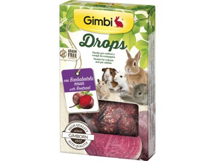 Gimborn I DROPS pro hlodavce s cervenou repou 50g
