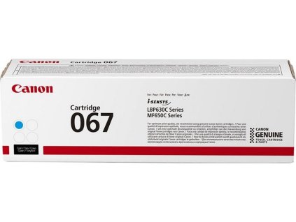 Canon originální toner 067 azurová pro i-SENSYS MF657Cdw (1250 str.)
