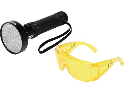 Sada UV lampy 100 LED + brýle
