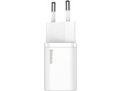 Baseus Travel Charger set Super Si 1C PD Fast charger 20W EU White (CCSUP-B02)