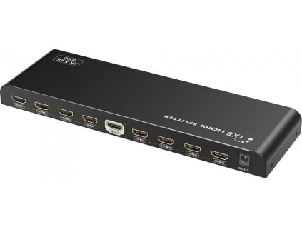 PremiumCord HDMI 2.0 splitter 1-8 porty, 4K x 2K/60Hz, FULL HD, 3D, černý