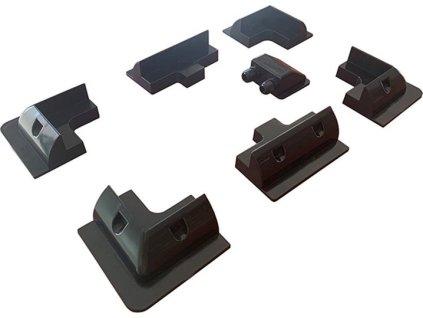 Solarmi držáky ABS pro solární panely na karavan s průchodkou - černé (7ks sada)