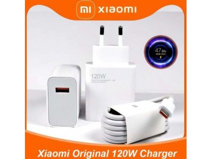 Xiaomi Mi Travel Charger Combo Set with USB-A to Type-C charging cable 1m, 120W White EU BHR6034EU