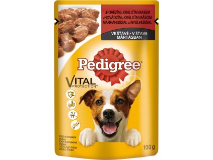 PEDIGREE kapsička ve ŠŤÁVĚ : s hovězím a králičím 100g