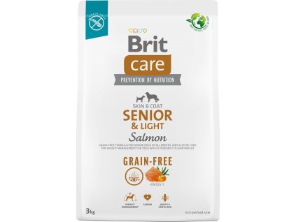 Brit Care Dog Grain-free Senior and Light - salmon and potato, 3kg